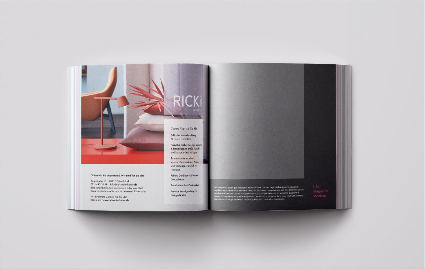 broschüre design handwerk mockup