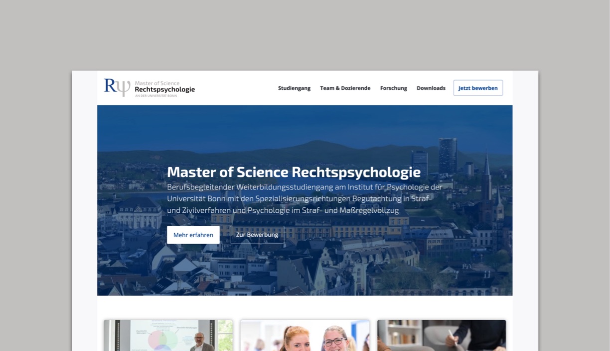 webdesign website design master rechtspsychologie